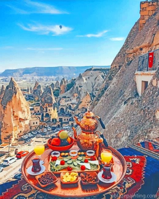 Breakfast In Cappadocia Turkey Food Paint By Numbers.jpg