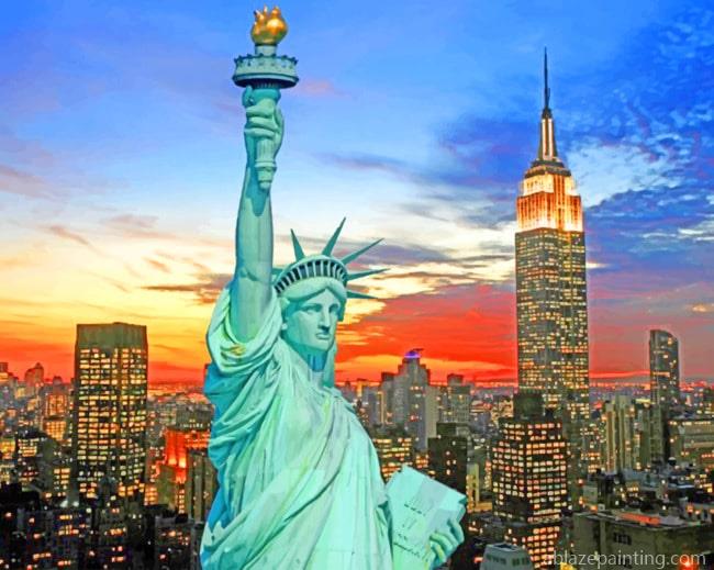 Statue Of Liberty New York Landmarks Paint By Numbers.jpg