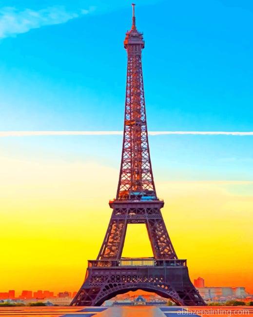 Eiffel Tower Sunrise Landmarks Paint By Numbers.jpg