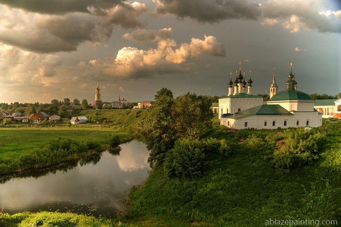 The Green Suzdal Cities Paint By Numbers.jpg