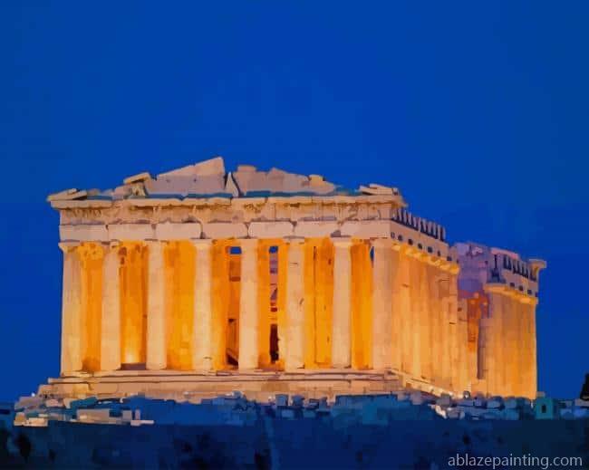 Acropolis Of Athens By Night New Paint By Numbers.jpg