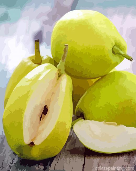 Fresh Green Pears Paint By Numbers.jpg