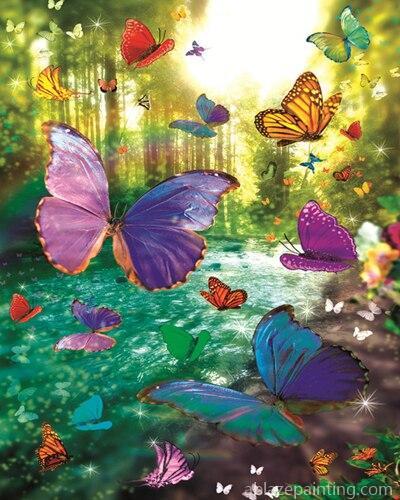 River And Butterflies Paint By Numbers.jpg