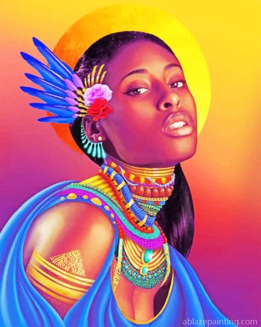 Black African Woman New Paint By Numbers.jpg