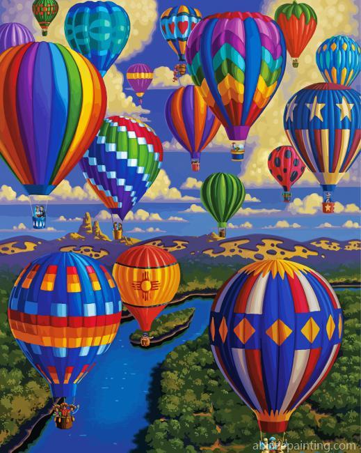 Rainbow Hot Airbaloons Paint By Numbers.jpg