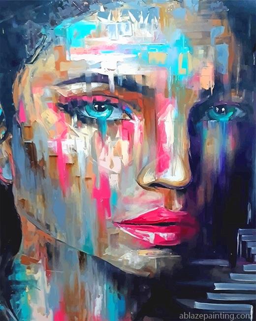 Colorful Woman Blue Eyes New Paint By Numbers.jpg
