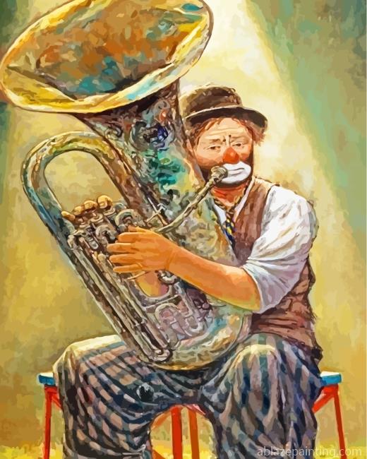 Clown Playing Baritone Paint By Numbers.jpg