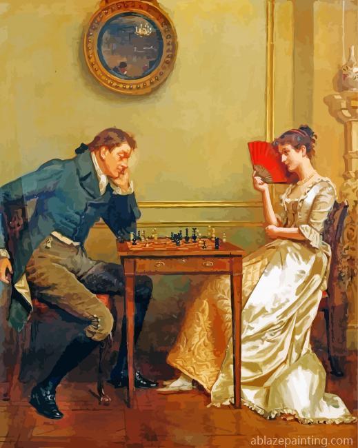 George Goodwin Kilburne A Game Of Chess Paint By Numbers.jpg