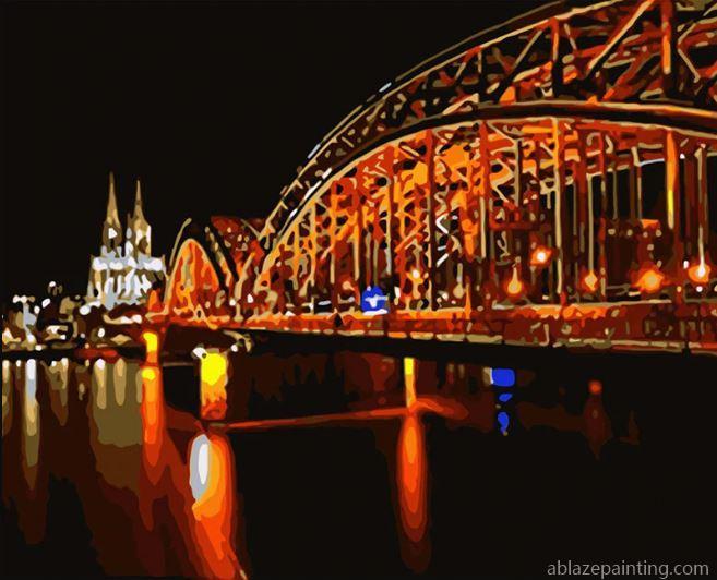 Cologne Bridge At Night Cities Paint By Numbers.jpg