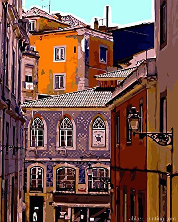 Colourful Houses Lisbon Cities Paint By Numbers.jpg