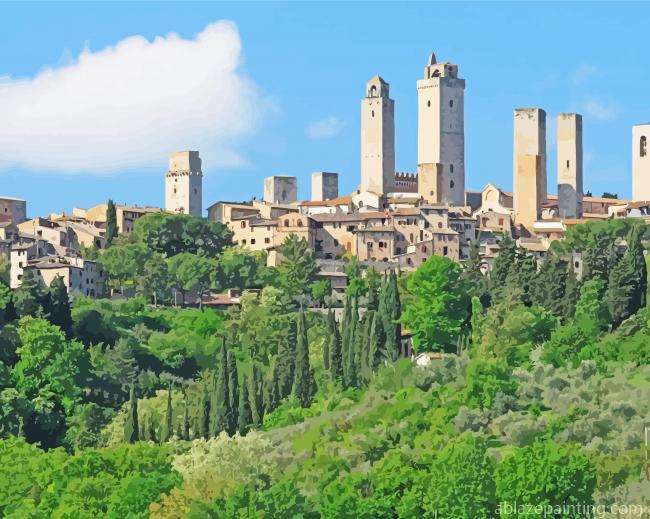 San Gimignano Town Italy Paint By Numbers.jpg