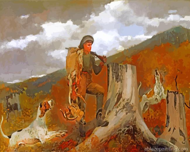 A Huntsman And Dogs Winslow Homer Paint By Numbers.jpg