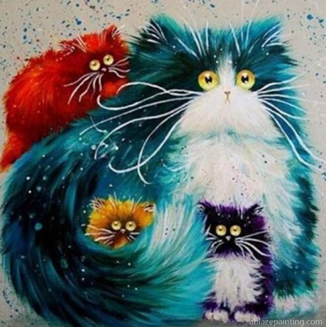 Colorful Cats Paint By Numbers.jpg