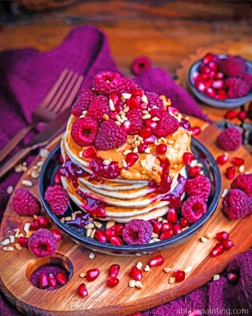 Raspberry Pancakes Paint By Numbers.jpg
