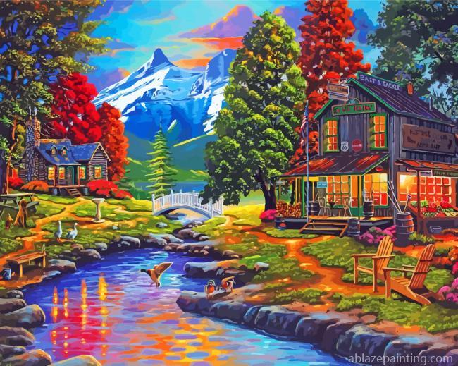 Peace River Cabin Landscape Paint By Numbers.jpg
