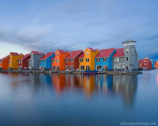 Colored Houses Hoogkerk Dutch New Paint By Numbers.jpg