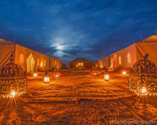 Night Lights In A Saharan Camp Paint By Numbers.jpg