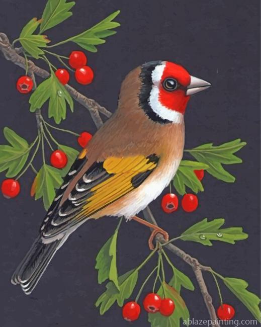 Goldfinch Bird Illustration Paint By Numbers.jpg