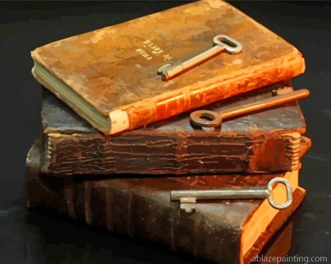 Keys On Old Books Paint By Numbers.jpg