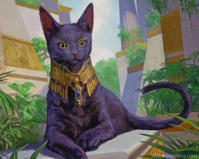 Egyptian Black Cat New Paint By Numbers.jpg