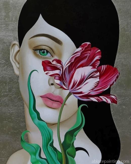 Woman And Dead Flower New Paint By Numbers.jpg