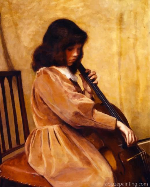 Chinese Girl Playing Cello New Paint By Numbers.jpg