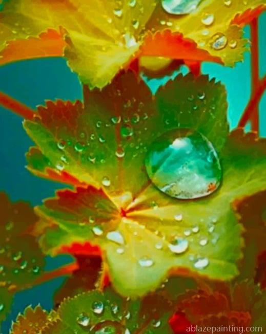 Water Drop Leaves New Paint By Numbers.jpg