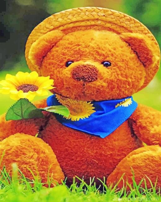Cute Brown Teddy Bear New Paint By Numbers.jpg