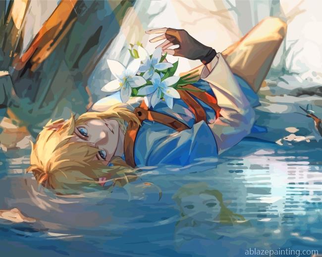 Link Holding Flowers Paint By Numbers.jpg