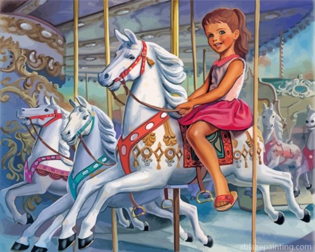 Girl On Carousel Paint By Numbers.jpg