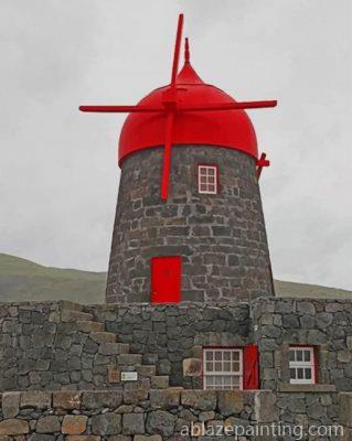 Azores Buildings Windmill Paint By Numbers.jpg