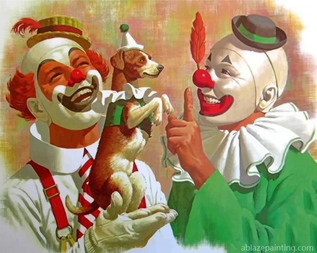 Clowns And Dog Paint By Numbers.jpg