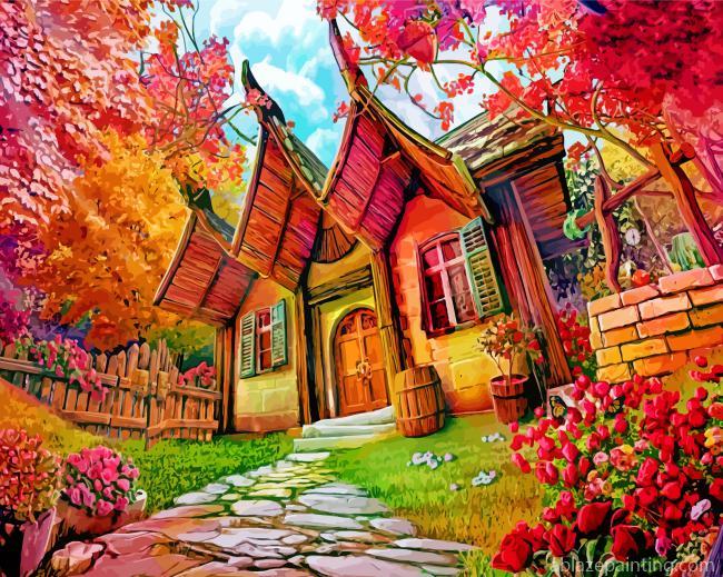 Fantasy House In The Forest Paint By Numbers.jpg