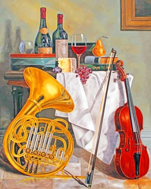 Vintage Tuba And Violin Paint By Numbers.jpg