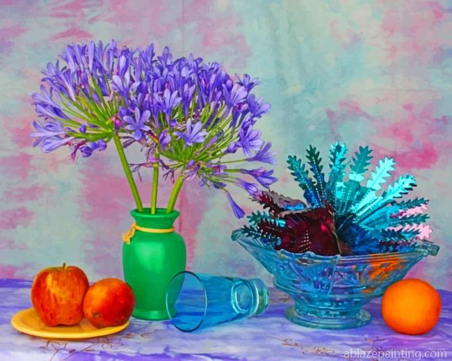 Plants Vase And Fruits Still Life Paint By Numbers.jpg