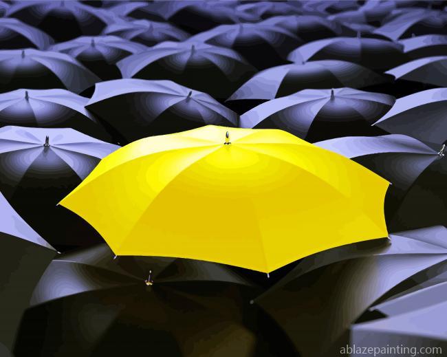 Different Yellow Umbrella Paint By Numbers.jpg