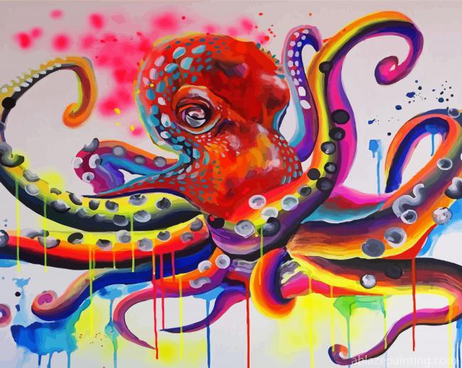 Colorful Red Octopus Paint By Numbers.jpg