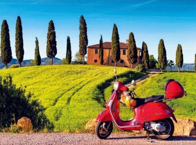 Scooter In Tuscany Paint By Numbers.jpg