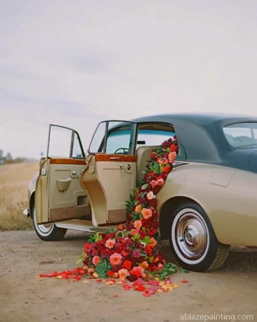 Red Flowers In A Classic Car New Paint By Numbers.jpg