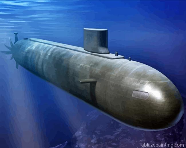 Submarine In The Bottom Of The Ocean Paint By Numbers.jpg