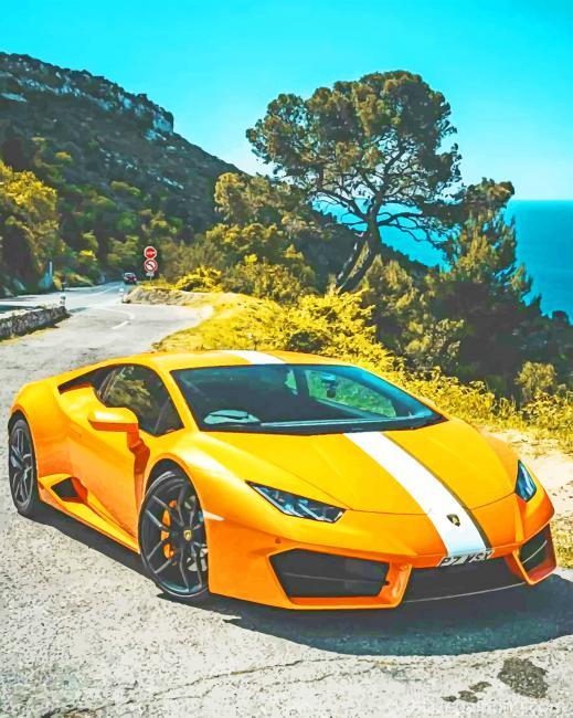 Yellow Lamborghini New Paint By Numbers.jpg