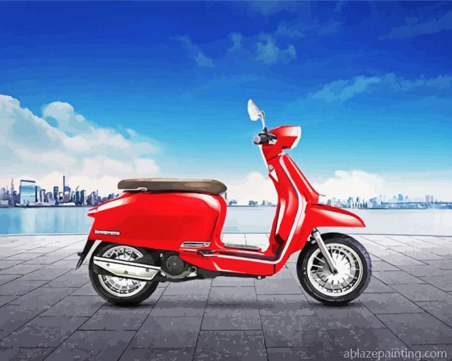 Red Lambretta Paint By Numbers.jpg