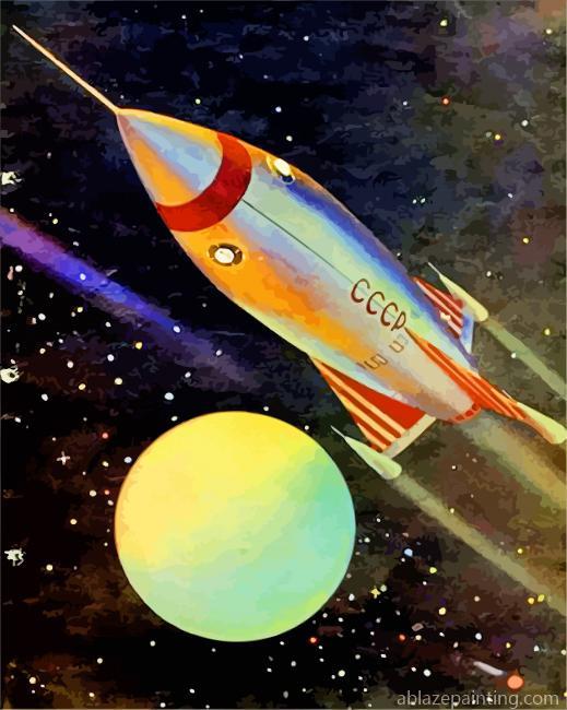 Rocket Ship In Space Paint By Numbers.jpg