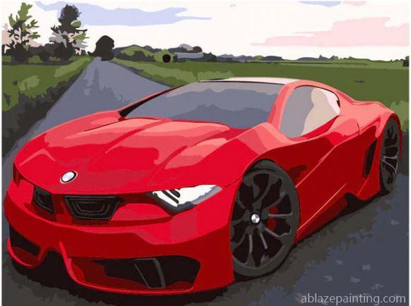 Red Sport Car Paint By Numbers.jpg