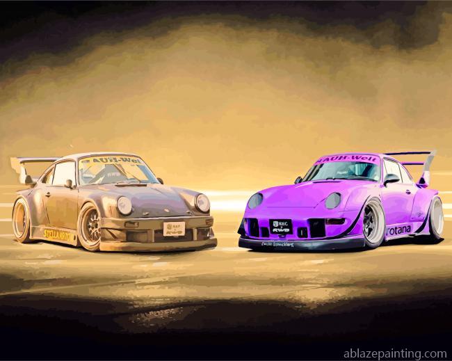 Purple And Black Rwb Porsche Paint By Numbers.jpg
