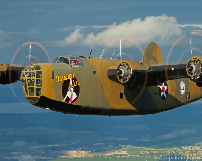 B 24 Liberator Bomber Paint By Numbers.jpg
