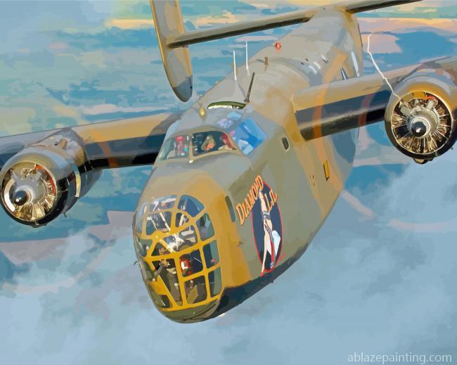 Military B 24 Bomber Paint By Numbers.jpg