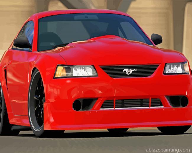 2000 Red Mustang Sport Car Paint By Numbers.jpg
