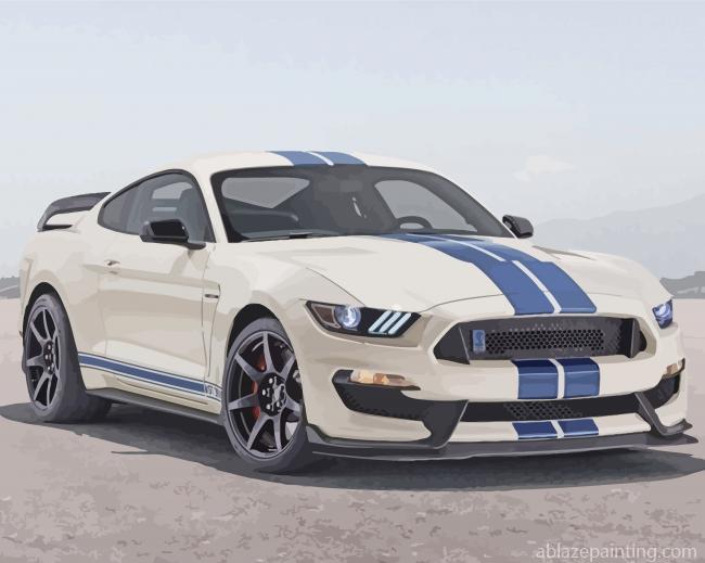 White And Blue Mustang Ford Car Paint By Numbers.jpg