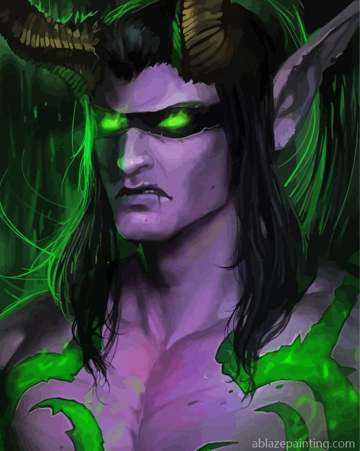 Illidan Stormrage Face Character Art Paint By Numbers.jpg